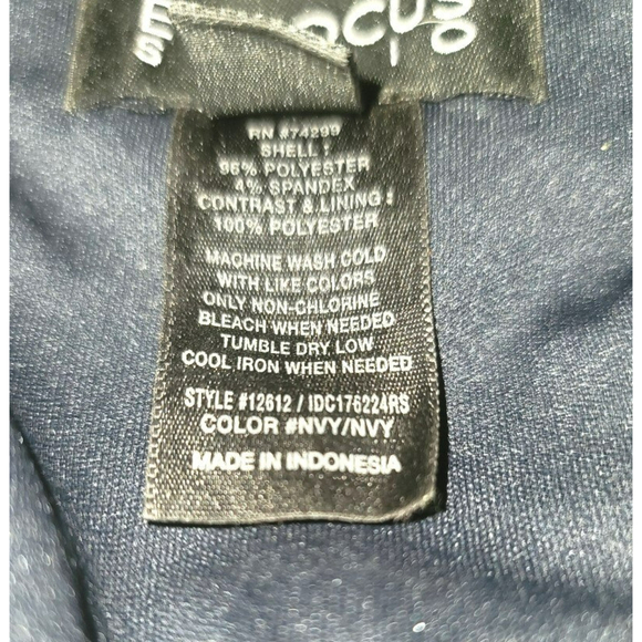 Enfocus Studio Navy Blue Lace Bodice Midi High Low Halter Dress - Size 10 - Picture 6 of 9